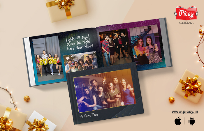 Happy new year celebration photobook