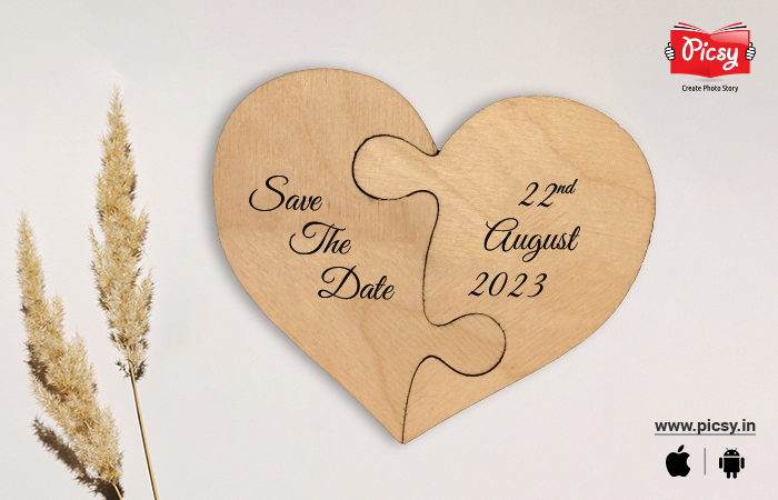 Heart Shape Puzzle Save the Date Ideas